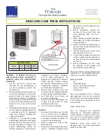 aldes TTW-100 Installation Operation & Maintenance preview