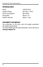 Preview for 24 page of ALDI AMBIANO GT-DFM-01-UK User Manual