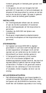 Предварительный просмотр 17 страницы Alecto AVM-500 User Manual