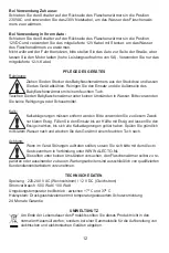 Preview for 12 page of Alecto BW-512 CAR Instruction Manual