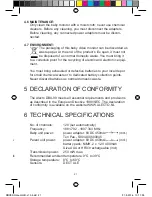 Предварительный просмотр 21 страницы Alecto DBX-99 User Manual