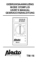 Preview for 1 page of Alecto TM-16 User Manual