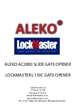 Aleko LOCKMASTER AC2000 Manual preview