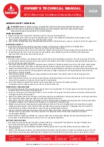 Preview for 2 page of Alemlube 630A Owner Technical Manual