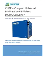 Preview for 1 page of ALENCON CUBE-10-ES-I Installation, Operation And Maintenance Manual