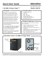 Preview for 1 page of Aleratec 1:16 USB 3.0 Copy Tower 330110 Quick Start Manual