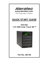 Aleratec 1:27 USB Copy Tower SA Quick Start Manual preview