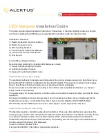 Preview for 2 page of ALERTUS LED Marquee Installation Manual