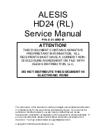 Alesis ADAT HD24 FirePort 1394 Service Manual preview