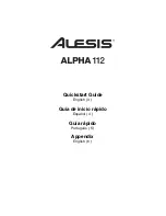 Alesis Alpha 112 Quick Start Manual preview