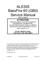 Alesis BASSFIRE 60 Service Manual preview