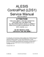 Alesis ControlPad Service Manual preview