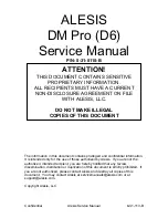 Preview for 1 page of Alesis DM Pro Kit Service Manual