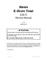 Alesis E-DRUM TOTAL Service Manual preview