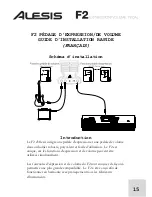 Preview for 15 page of Alesis F2 Quick Start Owner'S Manual