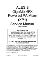 Alesis GigaMix 6FX Service Manual предпросмотр