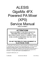 Предварительный просмотр 1 страницы Alesis GIGAMIX Gigamix 4FX Service Manual