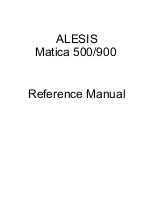 Предварительный просмотр 1 страницы Alesis Matica 500 Reference Manual