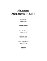 Alesis Melody61 MKII User Manual preview