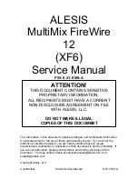 Preview for 1 page of Alesis MultiMix 12 FireWire Service Manual