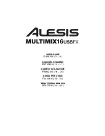 Alesis Multimix 16USBFX User Manual preview