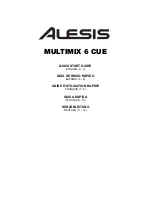 Предварительный просмотр 1 страницы Alesis MULTIMIX 6 CUE Quick Start Manual