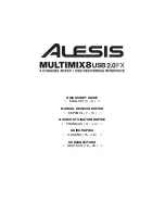 Alesis Multimix 8 USB 2.0 FX Quick Start Manual preview