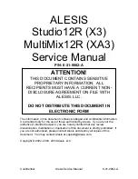 Alesis MultiMix12R Service Manual preview