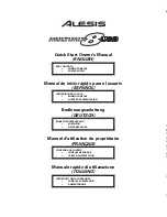 Preview for 1 page of Alesis MultiMix8USB Quick Start Owner'S Manual