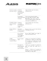 Preview for 38 page of Alesis PHOTON X 25 Quick Start Owner'S Manual
