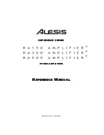 Alesis POWER AMPLIFIER RA150 Reference Manual предпросмотр