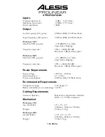 Preview for 2 page of Alesis ProLinear Quick Start Manual