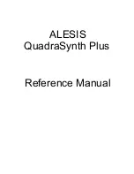 Preview for 1 page of Alesis QuadraSynth Plus Reference Manual