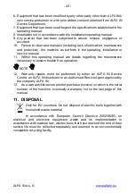 Предварительный просмотр 22 страницы Alfa IN ALF 181 BASIC aXe Instruction Manual