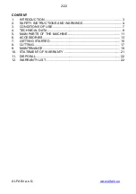 Preview for 2 page of Alfa IN PEGAS 121 PLASMA Operating Manual