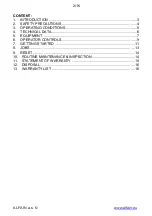 Preview for 2 page of Alfa IN PERUN 160 E Operating Manual