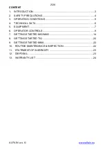 Preview for 2 page of Alfa IN PERUN 200 MIG MAN PFC Operating Manual