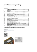 Предварительный просмотр 4 страницы Alfa Laval Mini City F2 Installation And Operating