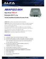 Alfa Network AWAP02O-86H Specifications предпросмотр