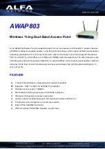 Preview for 1 page of Alfa Network AWAP803 Specifications