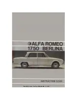 Предварительный просмотр 1 страницы Alfa Romeo 1750 Berlina Instruction Book