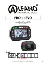 Alfano PRO III EVO Complete Manual preview
