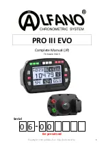 Preview for 1 page of Alfano PRO III EVO Complete Manual