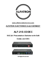 Preview for 1 page of ALFAtron ALF-21E-CODEC Manual