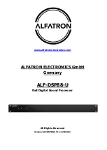 Preview for 1 page of ALFAtron ALF-DSP88-U Manual