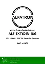 ALFAtron ALF-EXT60IR-18G Quick Start Manual preview