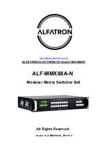 ALFAtron ALF-MMX88A-N User Manual preview