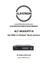 ALFAtron ALF-MUH88TP-N Manual preview