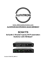 Предварительный просмотр 1 страницы ALFAtron ALF-SCK41TS User Manual