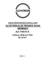 Preview for 1 page of ALFAtron ALF-TPBK70-R Manual